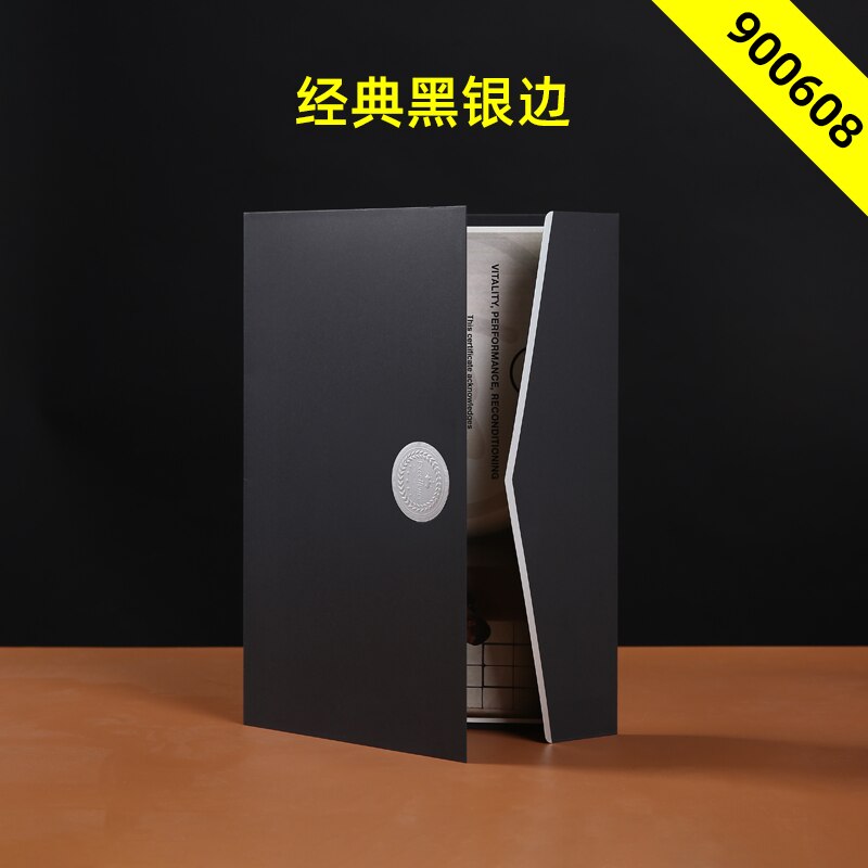 Cuckoo Certificate Honor Case Appointment Paper Document Storage A4 Paper Cover Completion Certificate Inner Core Cover: 900608 black sliver