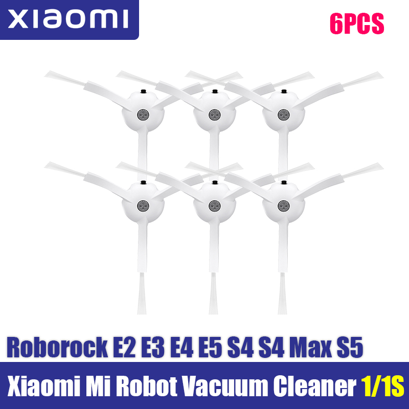 For Xiaomi Mi Robot 1/ 1S SDJQR01RR SDJQR02RR SDJQR03RR E3, S4, S4 Max, S5 Vacuum Cleaner Main Side Brush Filters Mop Parts: Light Grey