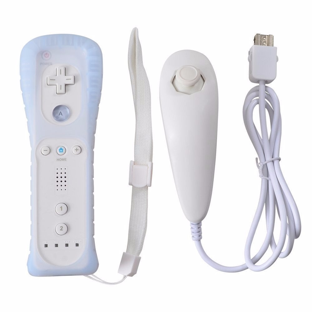 2-in-1 Wireless Remote Controller Joypad With Nunchuk Control For Nintendo Wii Built-in Motion Plus For Wii U Gamepads Joystick