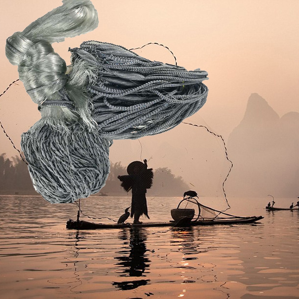 Winter Outdoor Fishing Gear Single Layer Nylon Finnish Net Fishing Net Sticky Mesh Catch Gillnet