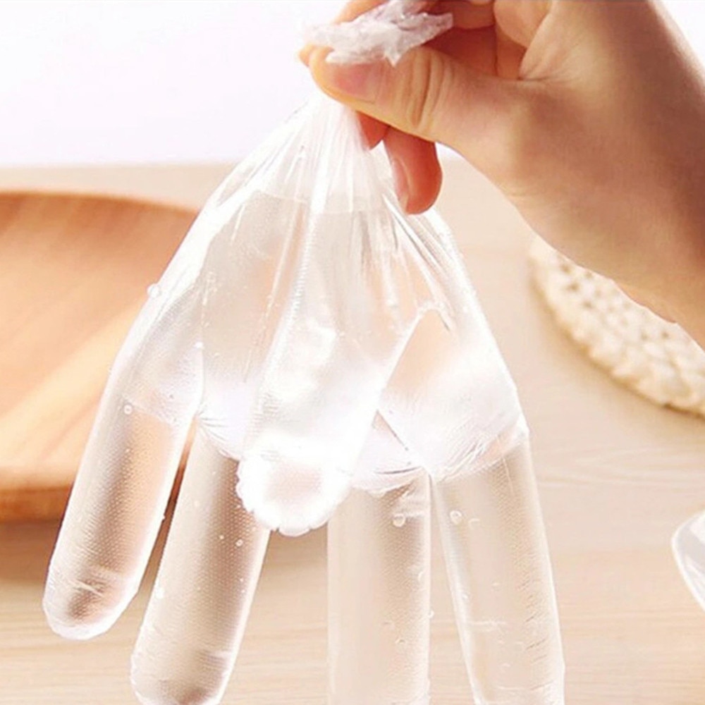 50/100pcs Plastic Disposable Gloves Restaurant Home Service Catering Hygiene