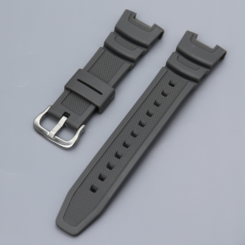 Für Casio SGW100 Harz Armbinde Geeignet SGW-100 Männer Gummi Wasserdichte Sport Gurt Ersatz Armbinde Uhr Zubehör: Schwarz Gelb
