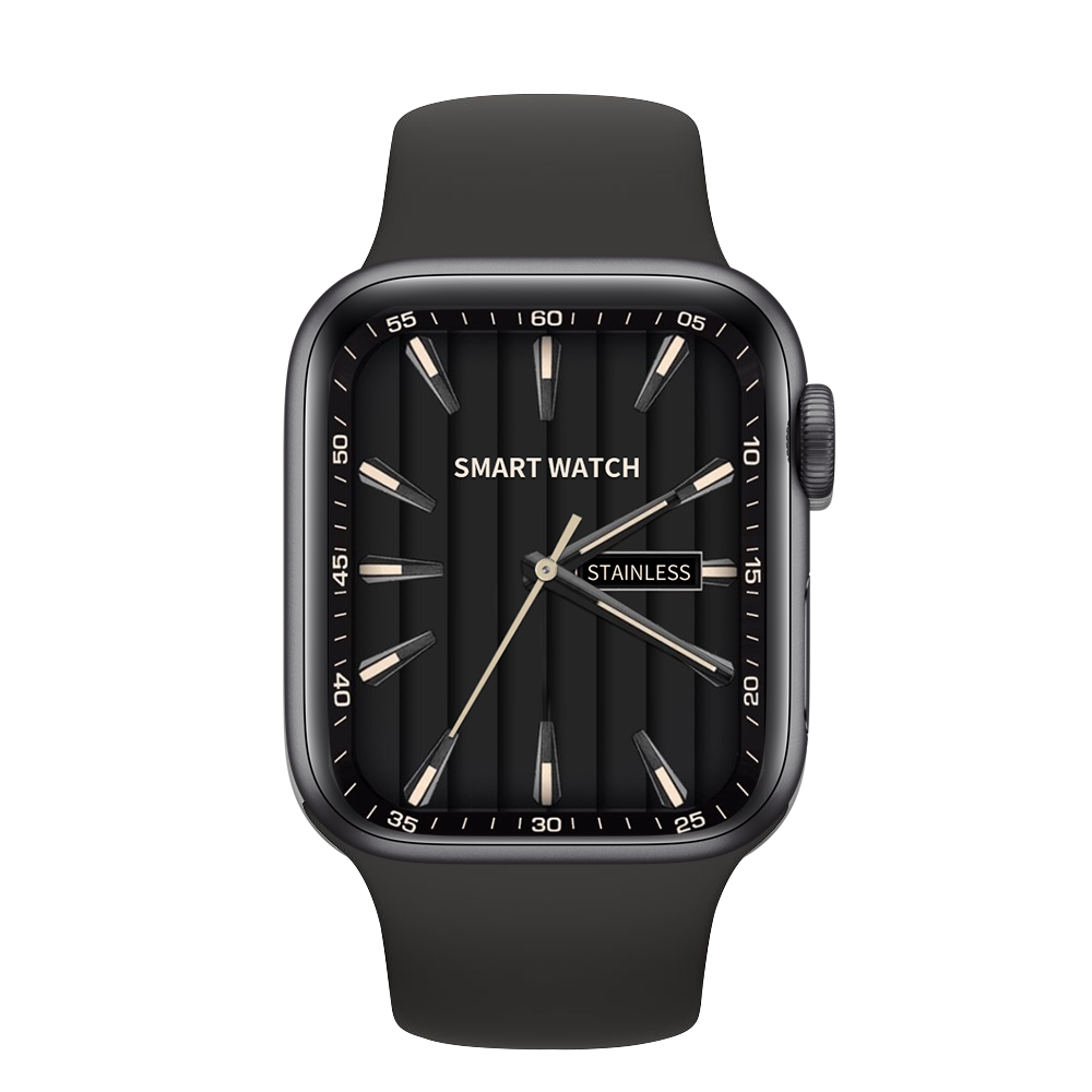 BDI Extremely Narrow Edge Large Screen Smartwatch Sleek Smartwatch with Full-Screen Touch & Bluetooth Call Support: Zinc Alloy