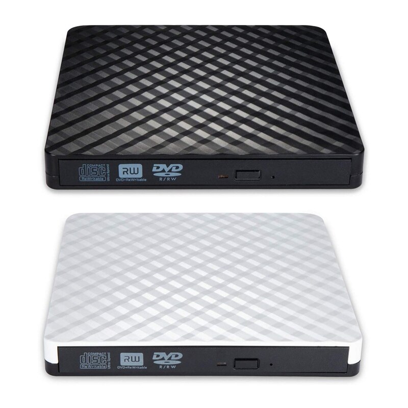 Eksternt dvd-drev usb 3.0,  bærbar cd dvd/-rw optisk drev brænder brænder til windows 10/8 / 7 bærbar computer desktop