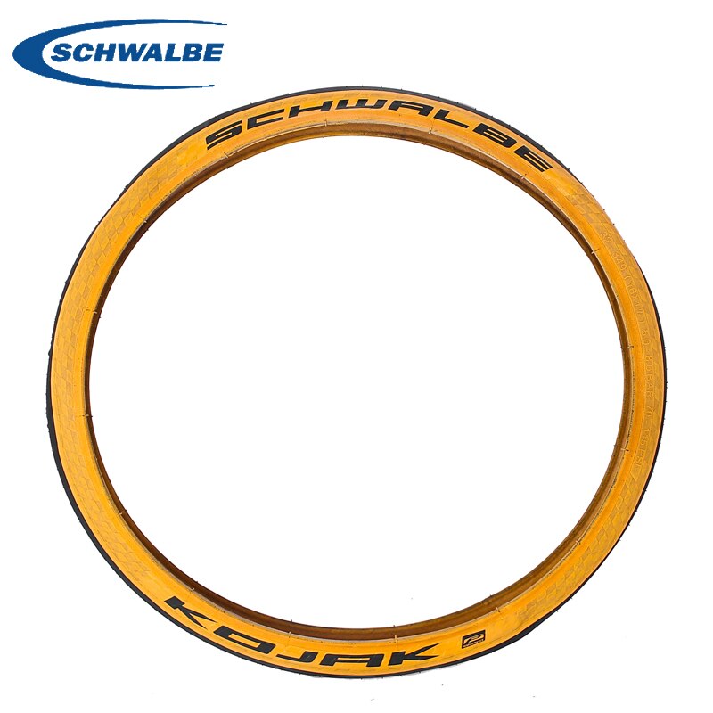 SCHWALBE Kojak – pneu pliant rétro jaune 16 pouces 32-349 pour vélo, ultraléger, bord beige, 16x1 1/4, offre spéciale