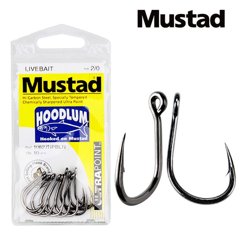 Hameçons Mustad pêche en haute mer 10827np # 4X hameçon fort Pesca appât vivant planche de fer barbelé hameçon hameçon gigue hameçon Angeln