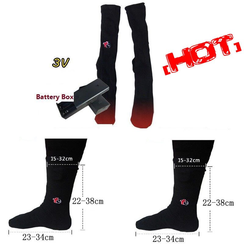 Unisex elektrische sokken met batterijverwarming, waterdichte handschoenen, thermische kousen, winterverwarming voor fietsen, skiën, warmere voeten en handen: Ivoor
