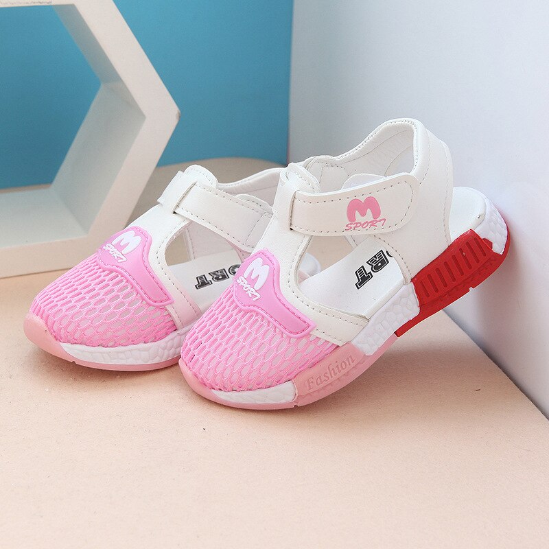 Zomer Kinderen Sandalen Baby Peuter Schoenen Meisjes Strand Schoenen Zachte Bodem Antislip Jongens Sport Sandalen leisure 22-26: pink / 26