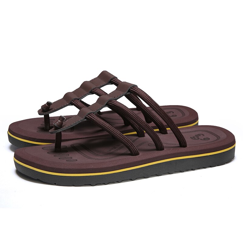 Sommer Individualität Männer lässig Sandalen Trend draussen EVA kippen floppen Licht Komfortable Nicht-Unterhose schwer-Tragen Strand schuhe: Braun / 9.5