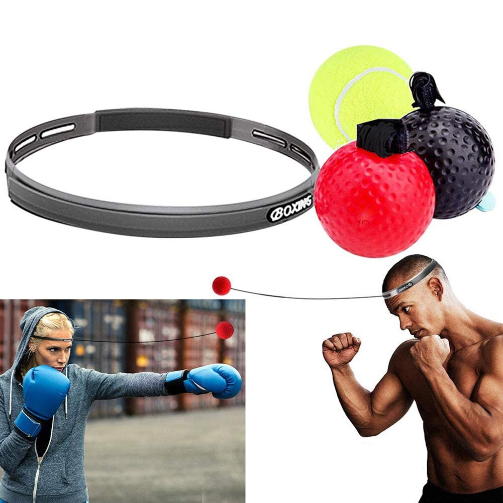 Bolas para reflejos de boxeo, con banda para el sudor, reacción, agilidad, entrenamiento, decoración cómoda, 3 uds.