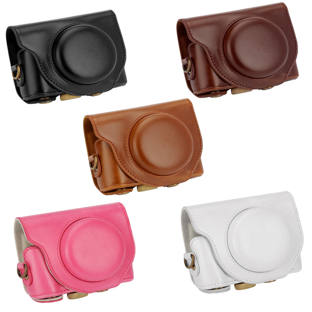 Digitale Camera Leather case cover voor SONY Cyber-shot DSC-HX90V HX90 WX500 Camera Bag Pouch