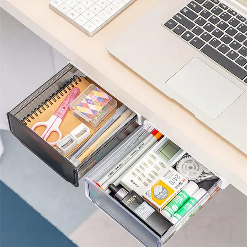 Klar unter Schreibtisch versteckte Schublade Büro Aufbewahrung sbox Veranstalter Schublade Schreibtisch liefert Halfter Gestell Memo Stift Briefpapier Aufbewahrung stablett