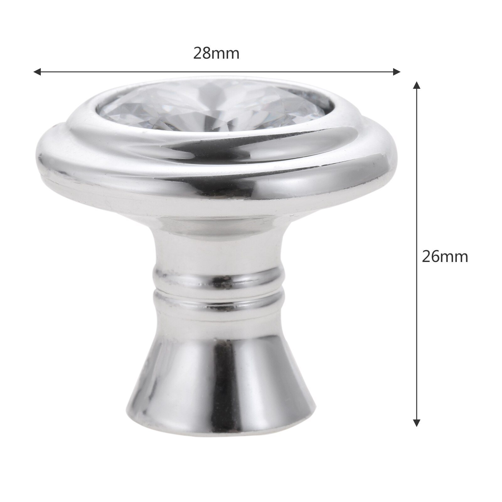 1Pc Clear Diamond Vorm Knop Enkele Poort Pull W/Schroef Plastic Crystal Gem/Bal Vorm Handvat Meubels lade Kast Kledingkast: 1