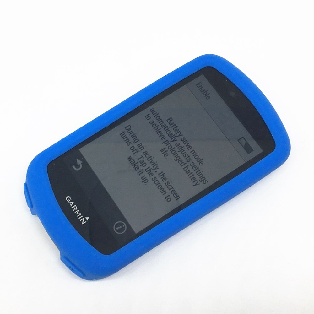 Garmin Edge 1030 bike computer silica gel protective sleeve bicycle rubber case (include film): Blue