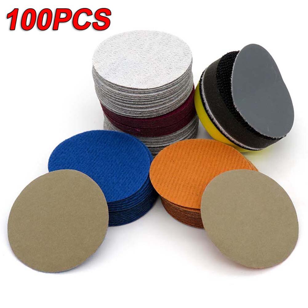 100PCS 2inch 50mm Hook&Loop Sander Sanding Discs Pads 80 To 7000 Grit Sandpaper Brand Accessories