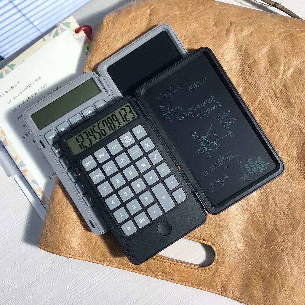 Rechargeable writing pad calculator portable multi-function LCD student writing pad mute