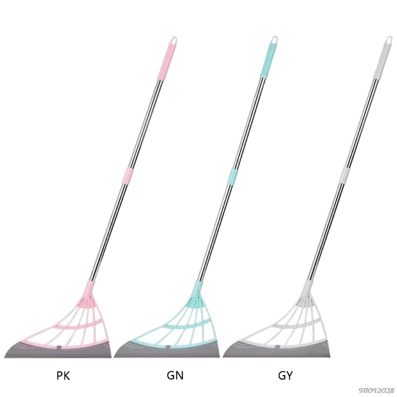 Removable Dual-use Super Sweeper Broom for Living Room Kitchen Bathroom Hangable Handle Easy to Clean au23