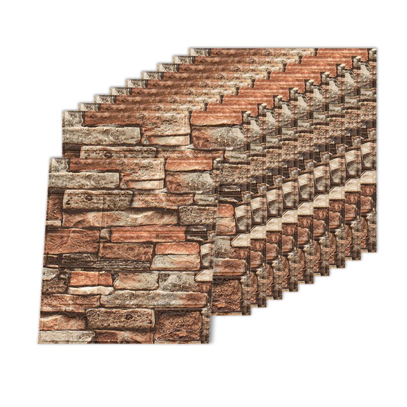 3D driedimensionale muurstickers zelfklevend behang anti-collision decoratieve stickers 10st: Paars