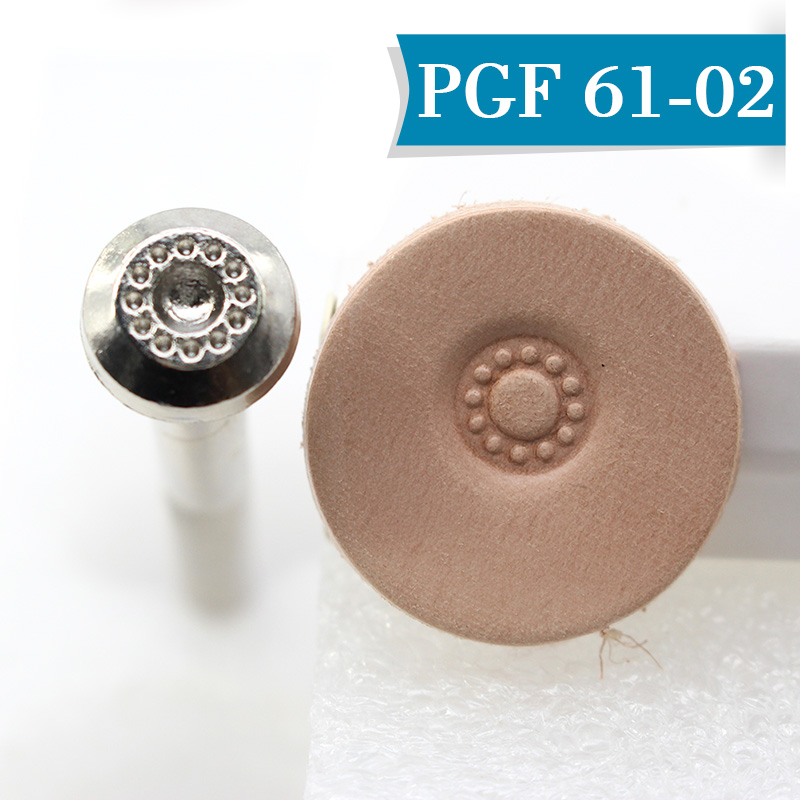 Leather Stamp Tool Engraving and Embossing Tools Different Shape Stamp Punch Set Saddle Making Tools for Leather Craft Working: PGF 61 02 1Pcs