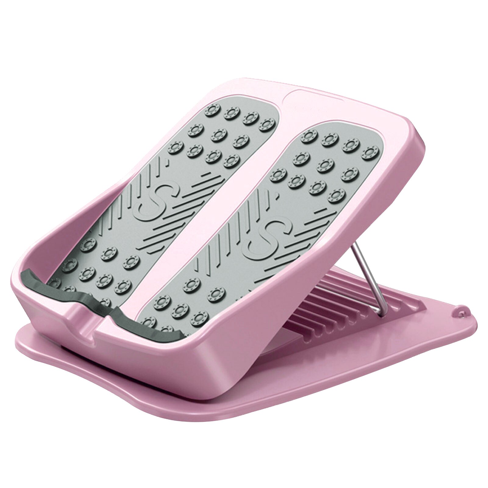 Portable Exercise Equipment Slant Board Foldable Ankle 9 Gears Easy Clean Stable Non Slip Calf Stretcher Heavy Duty Gym Home: Pink