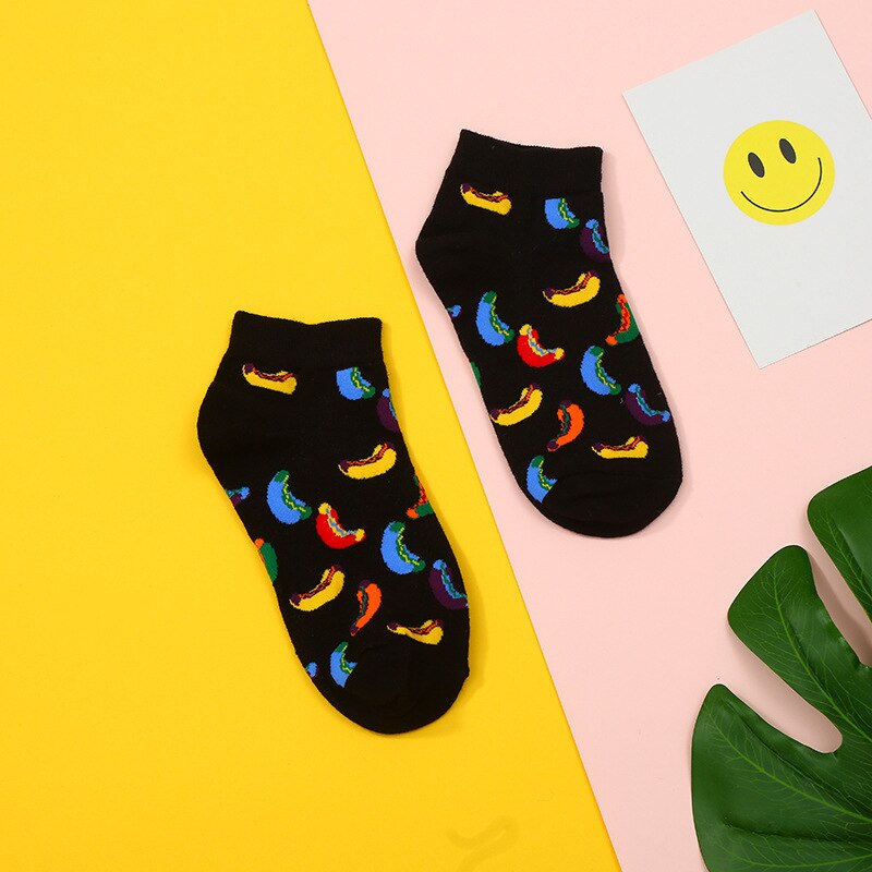 Novelty Food Pattern Socks - Funny Kawaii Cotton Casual Crew Socks for Kids: 1