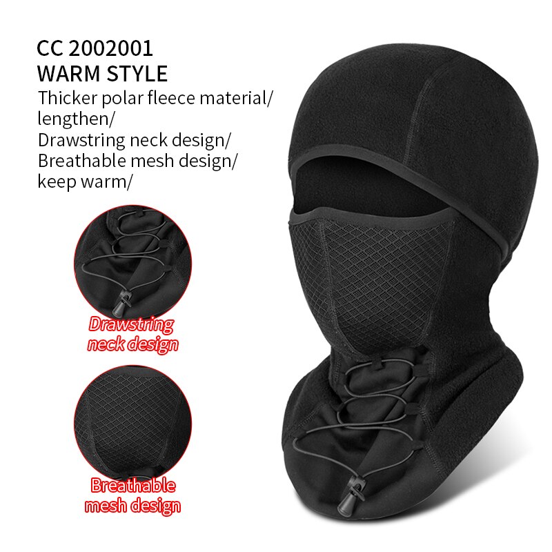 CoolChange Winter Cycling Face Mask Fleece Thermal Windproof Bike Cap Balaclava Ski Fishing Skating Hat Snowboard Training Mask: CC2002001