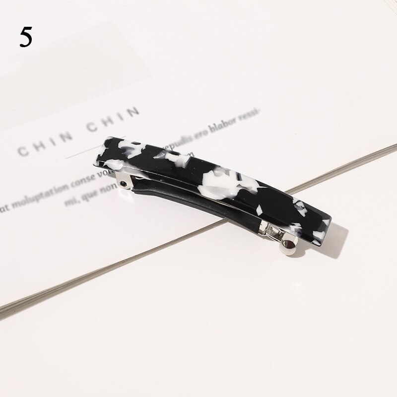 Geometrische Acetaat Haar Clip Krab Zwart Wit Haarspeld Haar Claws Classic Retro Barrette Grote Vrouwen Haar Krabben Clip Voorjaar Clip: 5