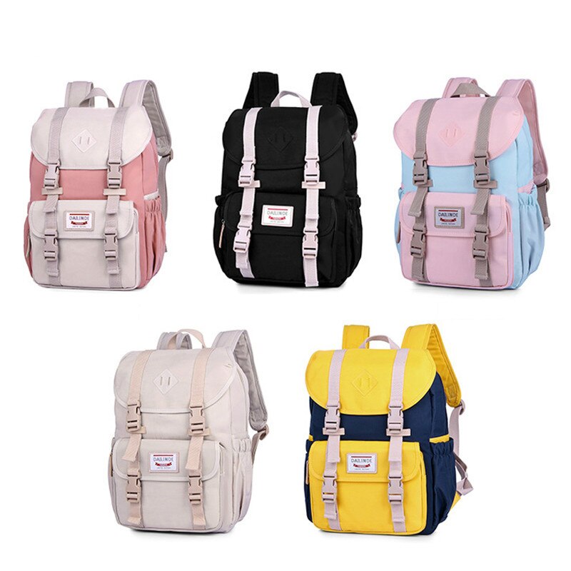 Leinwand Laptop Rucksack Frauen Rosa Rucksack Schul Für Teenager Mädchen Reise Rucksack Mochila Feminina Sack A Dos