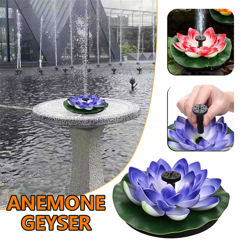 Floating Solar Fountain Garden Water Fountain Pool Pond Decoration Solar Powered Solar Bird Bath Water Pumps Garden Decoration: 16x8.9cm