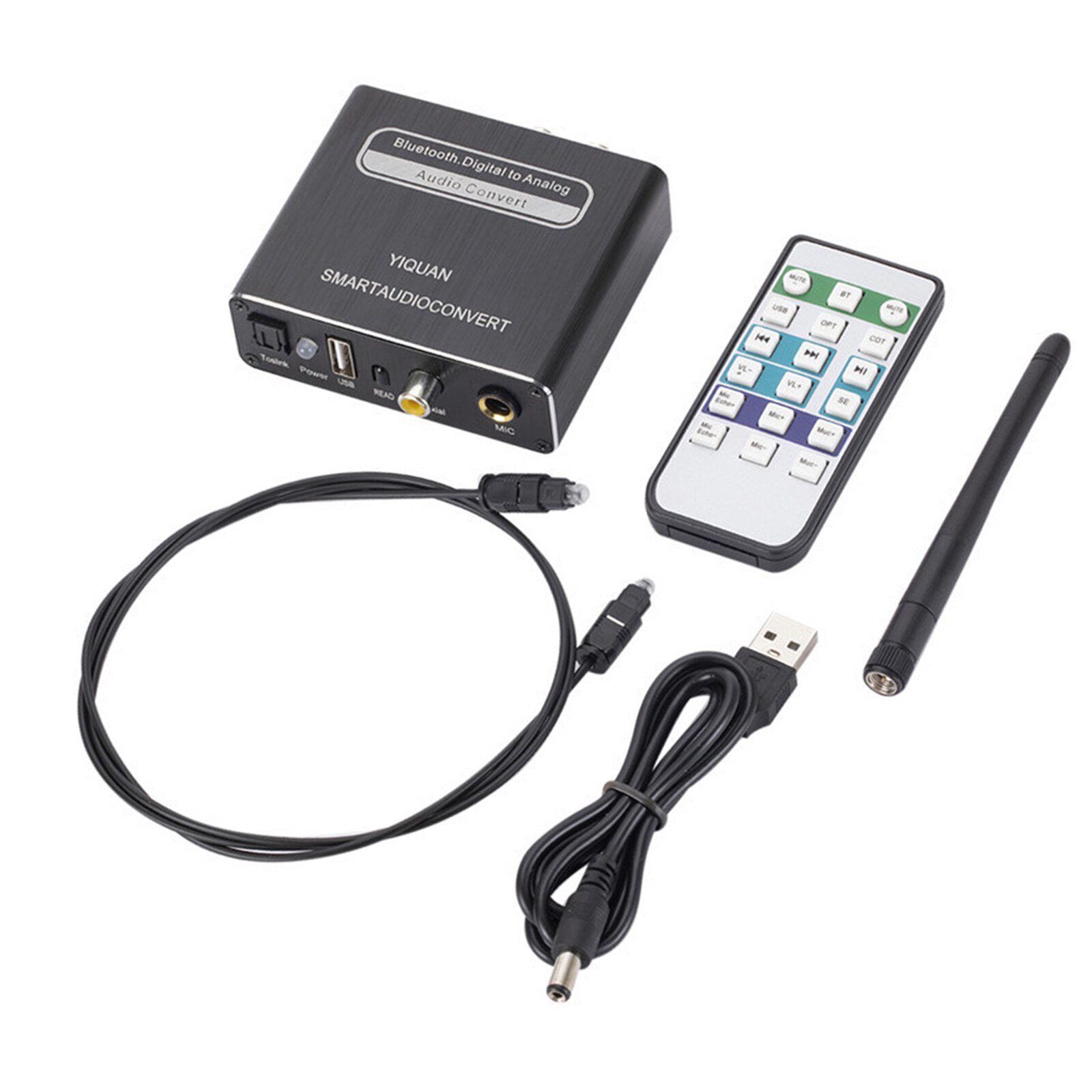 Dekoder dźwięku cyfrowy optyczny Flac Sbc MP3 WAV WMA konwerter DAC robić mobilnej muzyki stacjonarnej zasilany Blutooth5.0