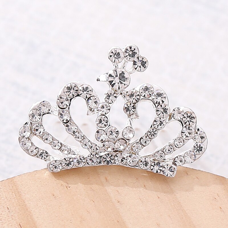 Neue freundlicher Legierung Glänzende Farbe Strass Diademe Krone Prinzessin Haar Zubehör Blume Mädchen Diademe MAEA99