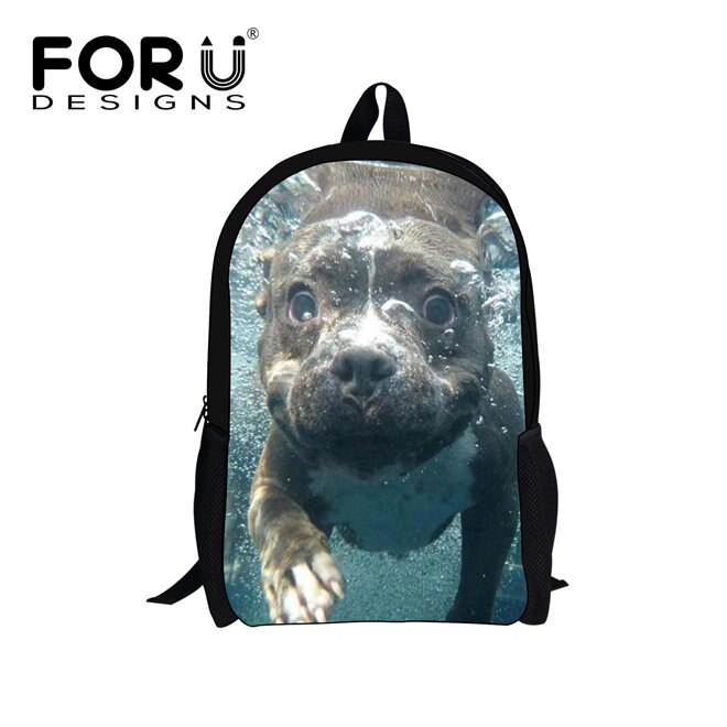 FORUDESIGNS Primaire Schooltassen Cool Wolf Haai Rugzak voor Studenten Schooltas Jongens Meisjes Rugzakken Boek Bag Kids Beste Cadeau: w1689