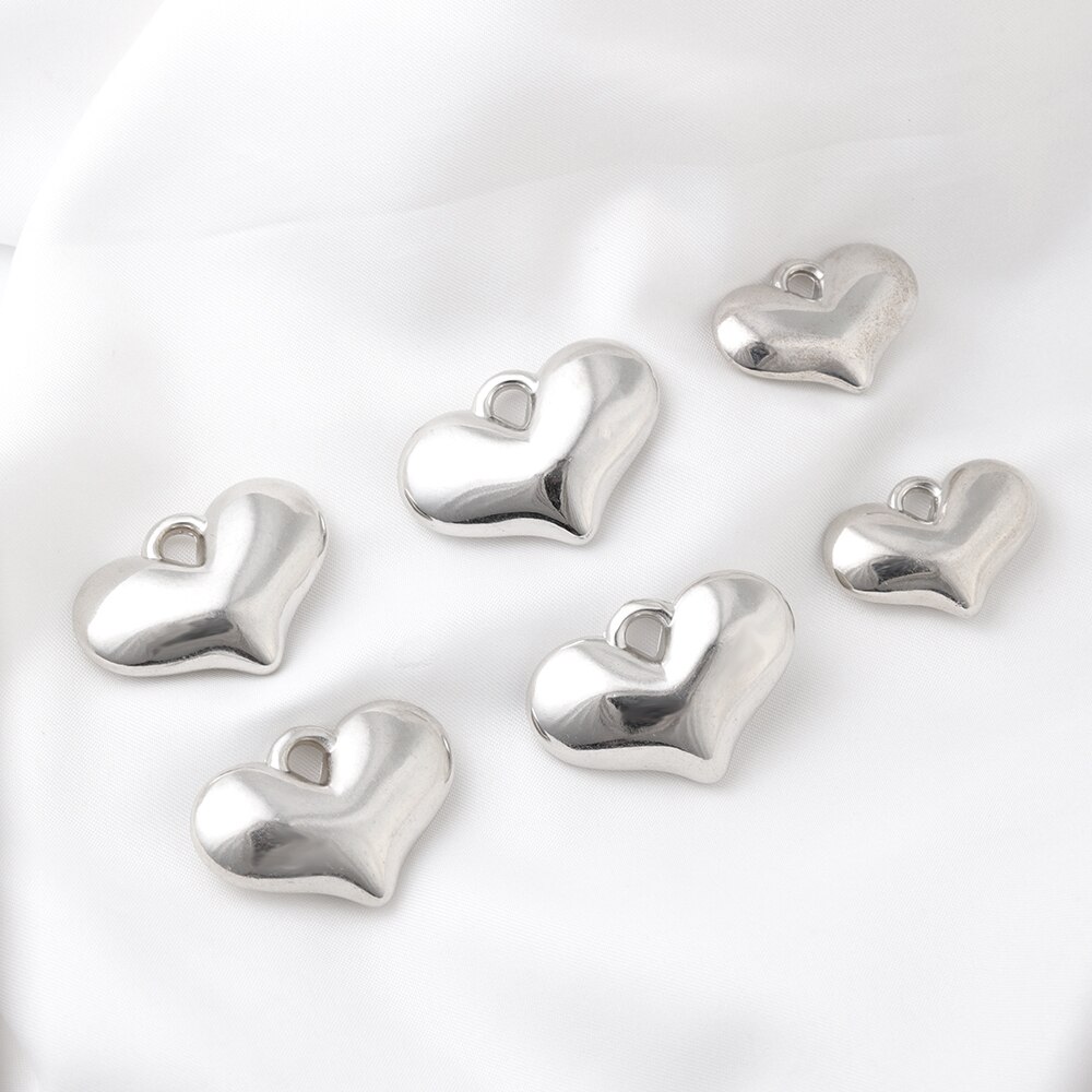 20pcs Heart Cute CCB Loose Beads For Necklace Pendant Heart Star Charms For Jewelry Making Supplies DIY Necklace Spacer Beads
