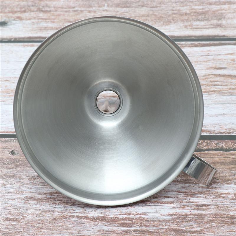 Kitchen Strainer Filter Funnel Stainless Steel Funnel Wall-Mounted Cooking Funnel No Magnetic Thickening Oil Funnel