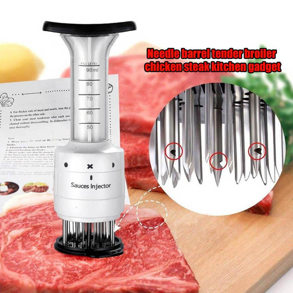 Meat Tenderizer Stainless Steel Needle Steak Meat Tenderizer Sauce Flavor Homey Meat Hammer Meat Pounders Kitchen Tools
