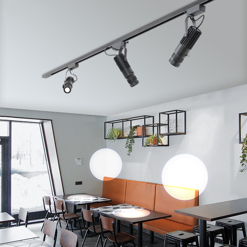 Rails d'éclairage LED restaurant KTV barre fond magasin de vêtements scène salle d'exposition projection zoom piste lumière rail