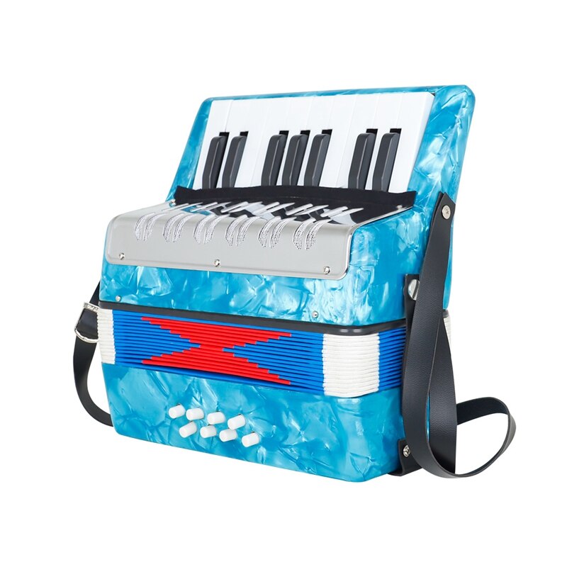 SEWS-Kids Accordion, 17 Keys 8 Bass Piano Accordion, Mini Musical Instruments for Early Childhood Teaching