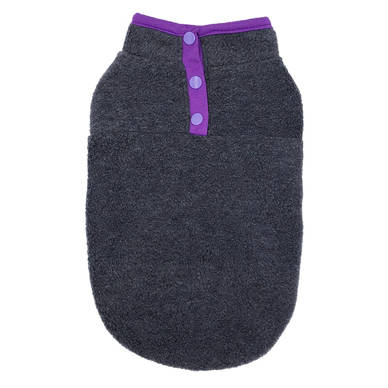 Warme Hund Mantel Vlies Winter Hund Kleidung Französisch Bulldogge Mops Chihuahua Haustier Welpen Kleidung Kleine Hund Jacke Kleidung für Hund mäntel: dunkel grau / XS
