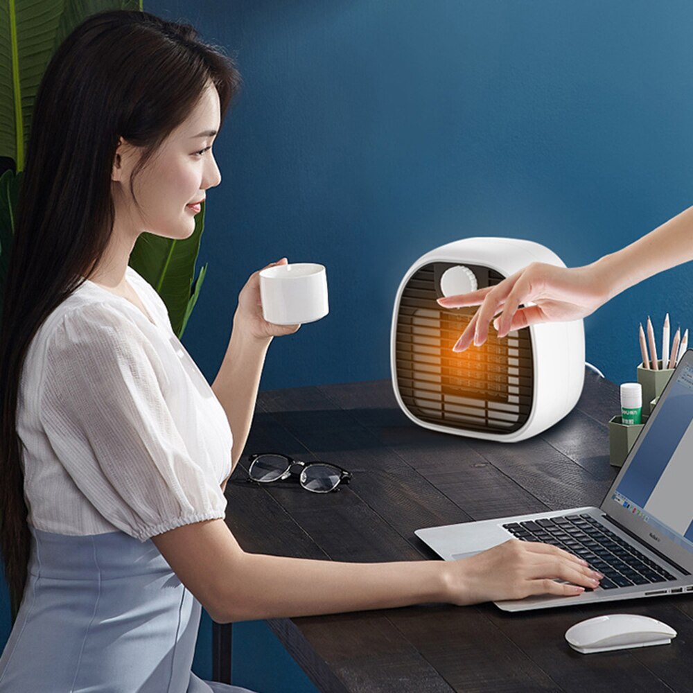 Two-speed Adjustable Greenhouse Heater Office Quick Desktop Electric Heater Safe and Silent Heater 1000W Electric Heater