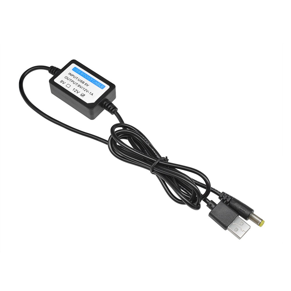 Cabo de reforço de energia de carga USB DC 5V para 12V 1A Adaptador conversor Step UP Cabo USB com componente de reforço