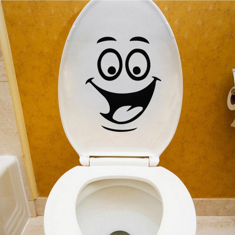 Cartoon Toilet Bathroom Waterproof Anti-static Stickers Wall Sticker Funny Explosion Models Bathroom Decor Home Decor