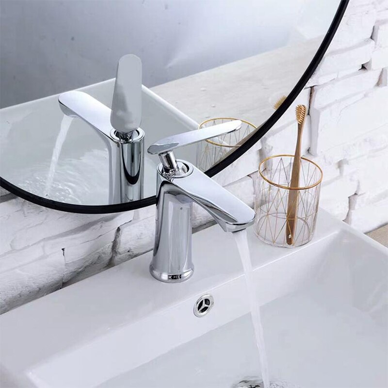 ONECE Badkraan voor wastafel, wastafelarmatuur geborsteld roestvrij staal met draaibare uitloop, eengreepsmengkraan voor koud en warm water, mat