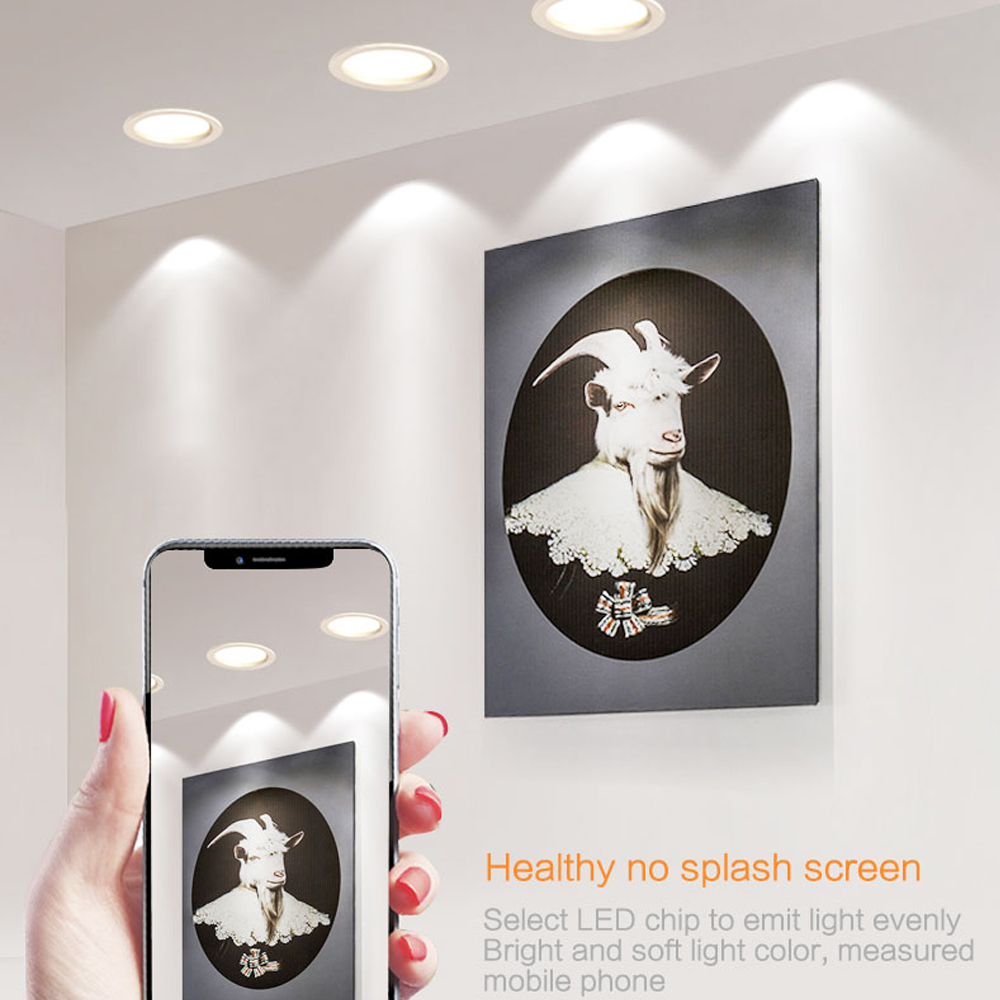 10Pcs/Lot LED Downlight 220V Recessed Round Ceiling Dowm Light Bedroom Indoor Living Room For Home Decor Lighting LED Spot Lamp