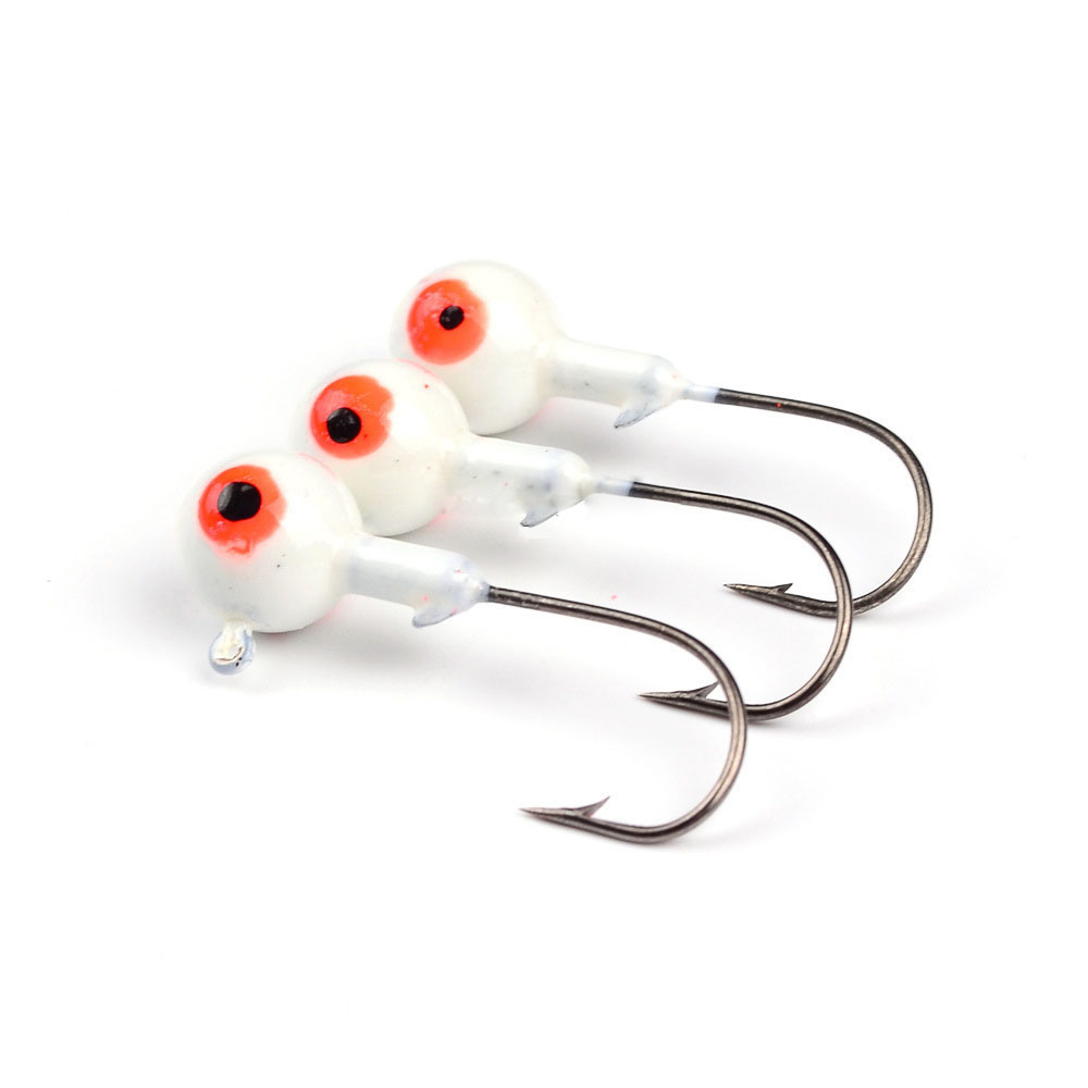 Anzuelos de pesca con púas de acero al carbono, con múltiples pesos anzuelo de pesca, con ojos de pez 3D, aparejo de cebo Artificial para Jigging, 1 ~ 10G, 10 unids/set por juego