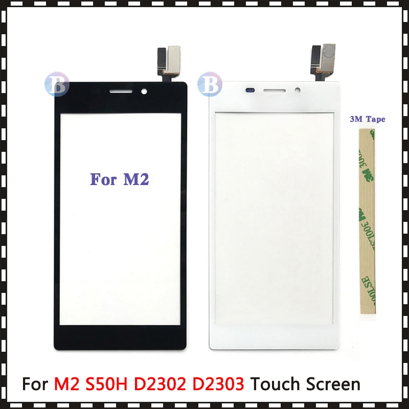 4.8 "Voor Sony Xperia M2 S50H D2302 D2303 D2305 D2306 En M2 Aqua D2403 Touch Screen Digitizer Voor Glas lens Sensor Panel