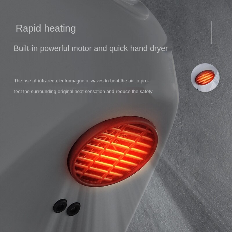 1200w Hotel Automatic Hand Dryer Automatic Hand Dryer Sensor Household Hand-drying Device Bathroom Air Electric Heater Wind