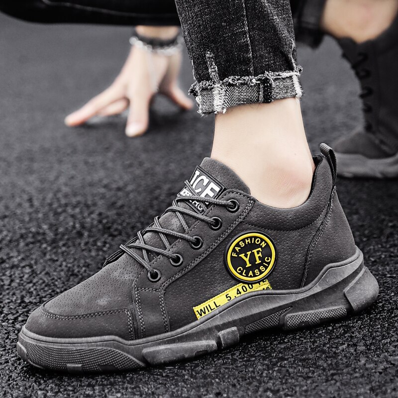 Mænd sko sneakers udendørs fritids sko sportssko snøre fritidssko herre lette fritid åndbare sko