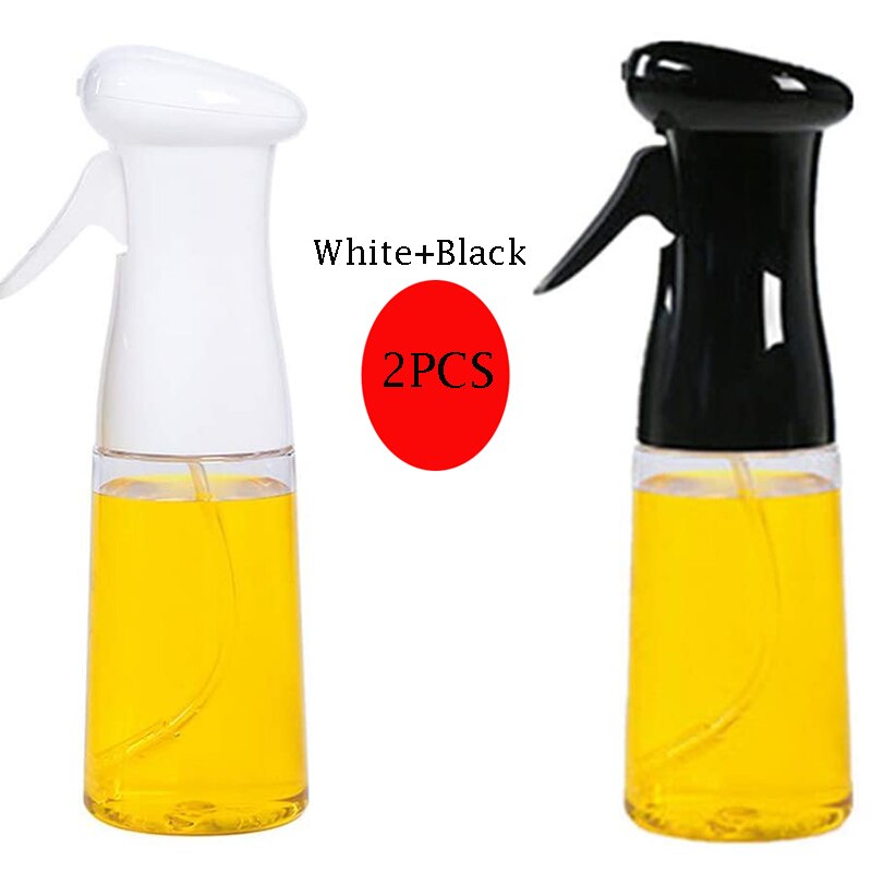 Oil Spray Bottle for Cooking BBQ Cooking Sprayer for Cooking Baking Roasting Grilling Barbecue Salad Frying Kitchen: Black and White