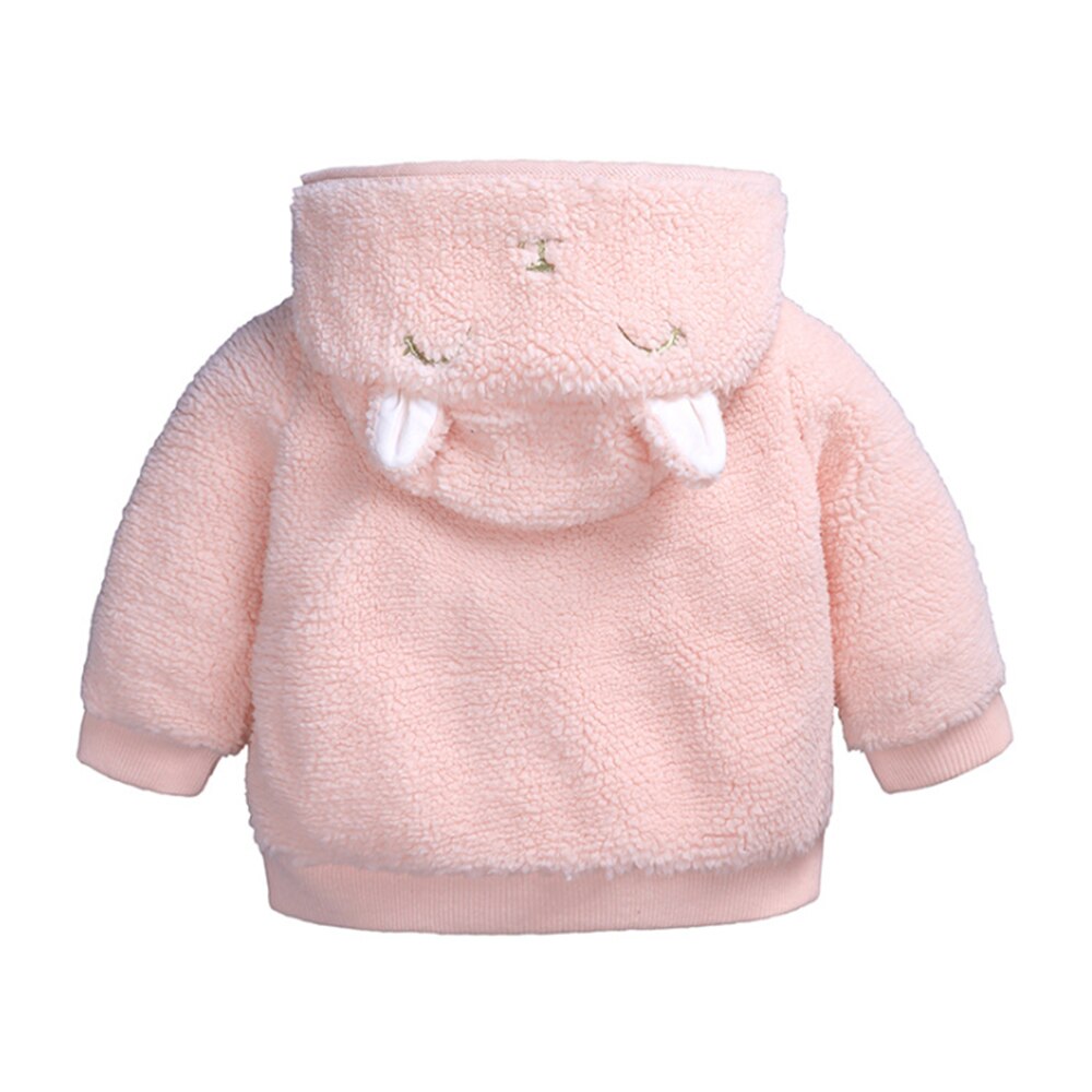 Mudkingdom baby jongens meisjes jassen schattige wollen jassen met capuchon warme kinderwinterkleding effen rits kinderkleding bovenkleding