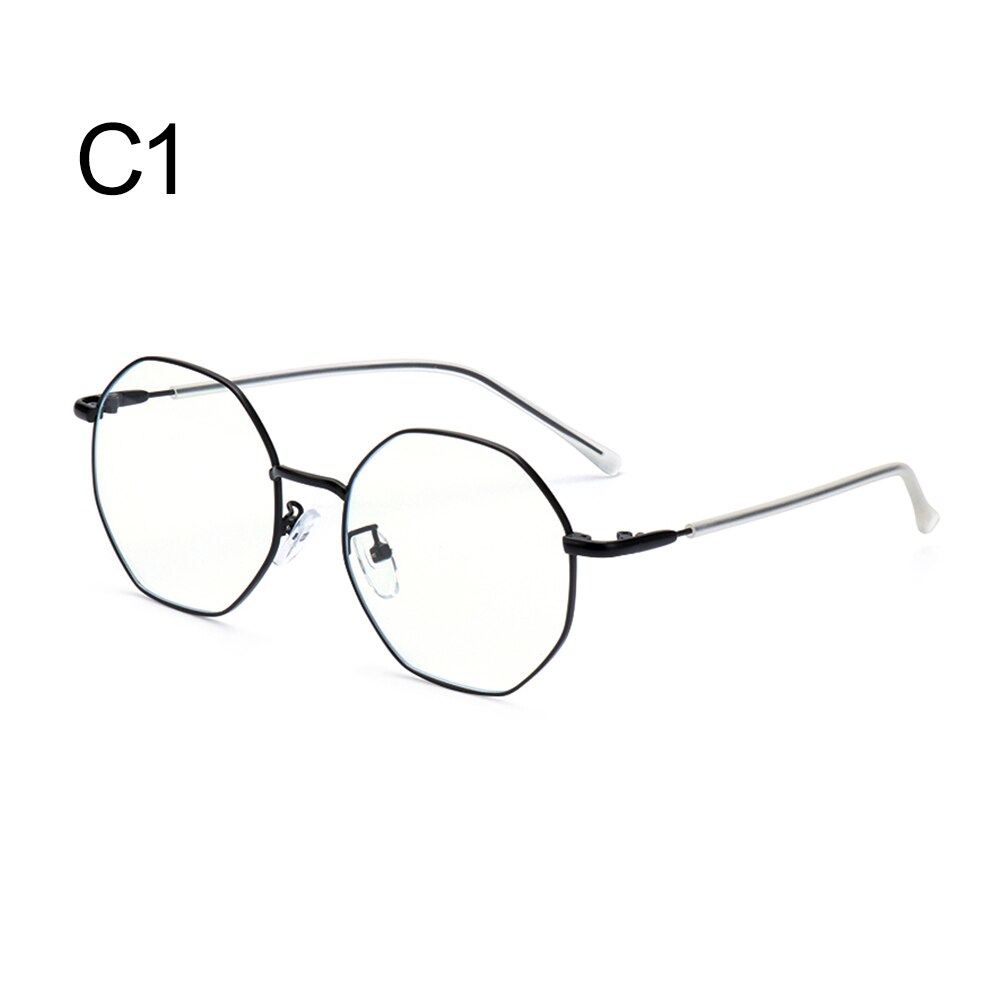 Round Frame Metal Glasses Simple Retro Anti-Radiation Blue Light Blocking Gaming Computer Glasses Eyeglasses For Hiking: C1